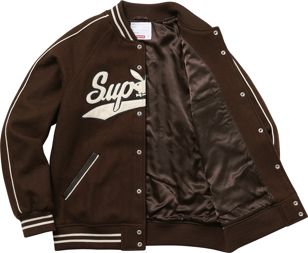 Supreme®/Playboy© Wool Varsity Jacket view 18